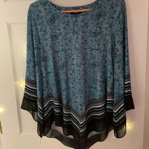 Alfani blue and light blue top size medium